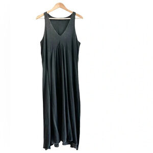 ATM Anthony Thomas Melillo Small Gray Black Cotton Lagenlook Tank Dress